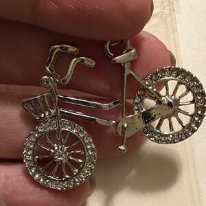 Silver Bicycle Keychain
